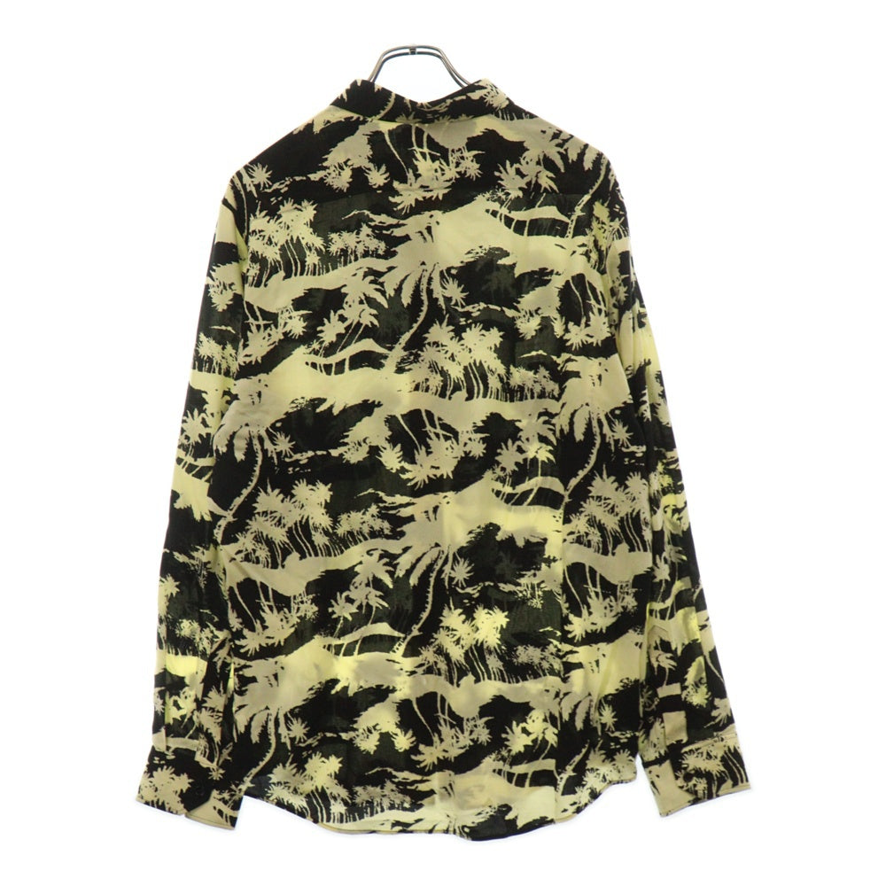 CELINE(セリーヌ) 23SS パームタイガープリントビスコース長袖シャツ 2C813275U イエロー/ブラック