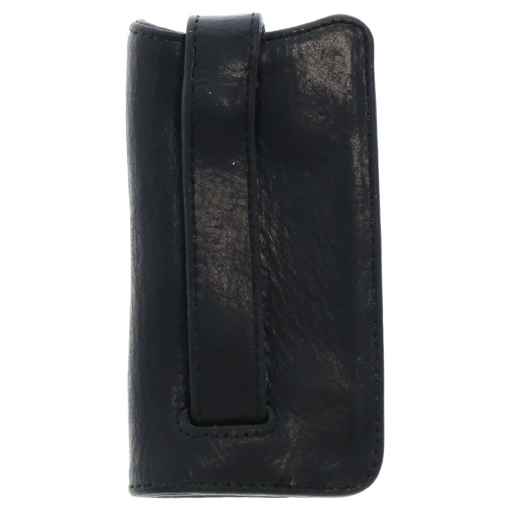 CHROME HEARTS(クロムハーツ) KEY CASE クロスボールボタンレザーキーケース ブラック/シルバー