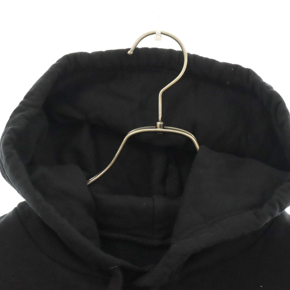 CHROME HEARTS(クロムハーツ) WWW.CHROMEHEARTS.COM SILVER GLITTER HOODIE オンライン限定ホースシューバックプリントプルオーバーパーカー ブラック