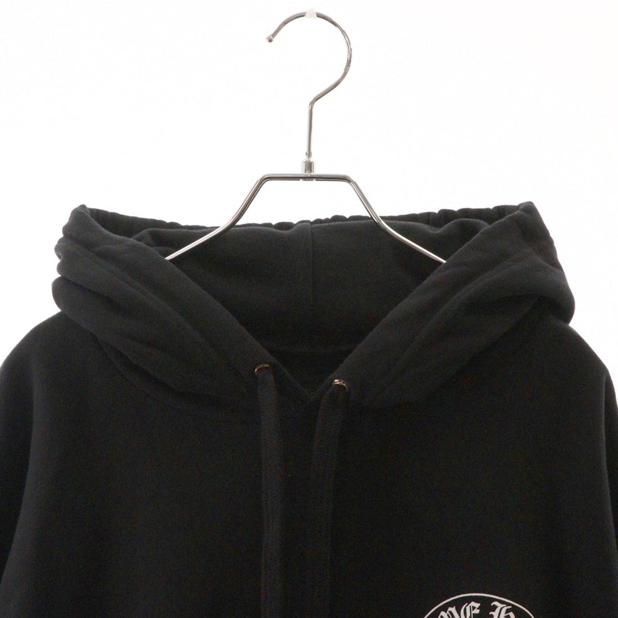 CHROME HEARTS(クロムハーツ) HORSESHOE PULLOVER HOODIE ホースシュープリント アームフローラル スウェットプルオーバーパーカー ブラック