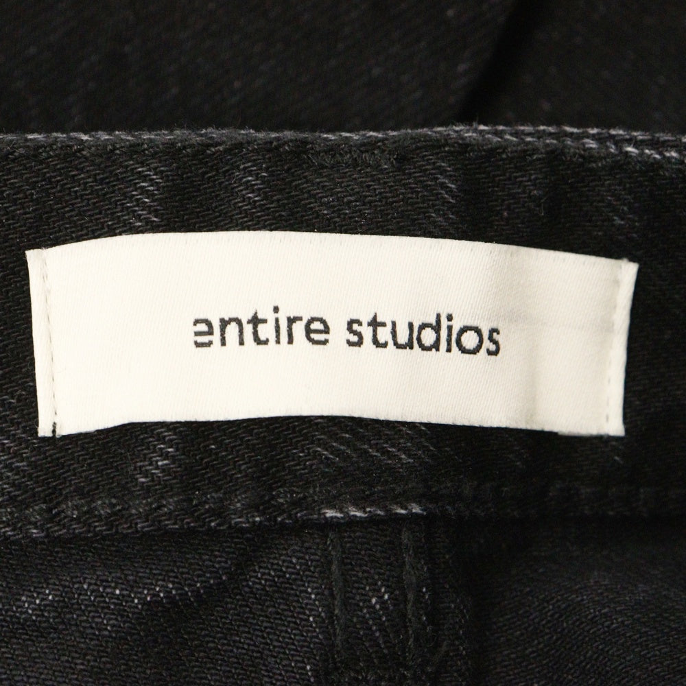 entire studios(エンタイア スタジオ) SLIM FLARED JEANS スリムフレアジーンズ デニムパンツ ブラック ES2589MA