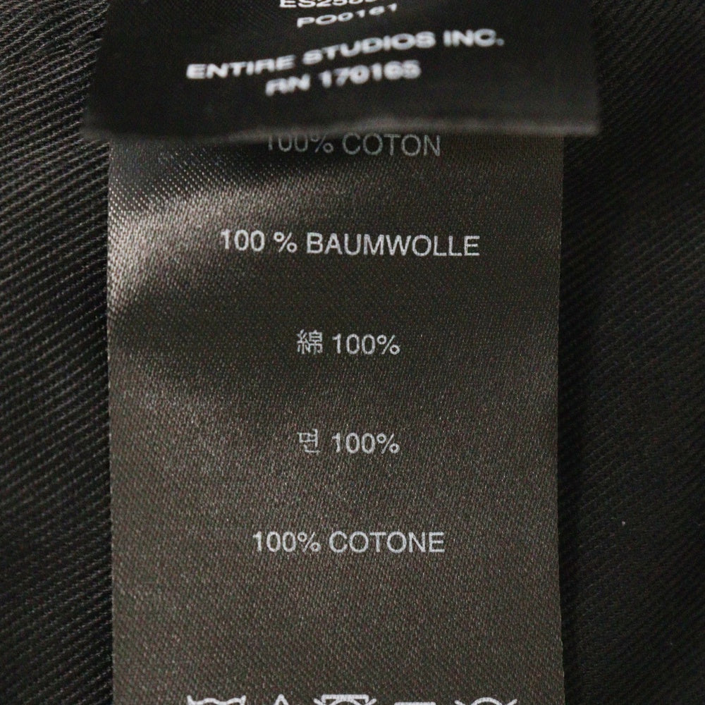 entire studios(エンタイア スタジオ) SLIM FLARED JEANS スリムフレアジーンズ デニムパンツ ブラック ES2589MA