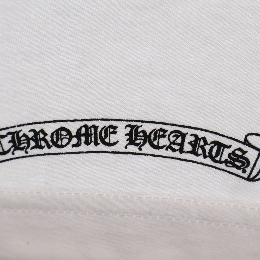 CHROME HEARTS(クロムハーツ) NECK love you LOGO S/S TEE ネック ラブユー ロゴ プリント 半袖カットソー Tシャツ ホワイト