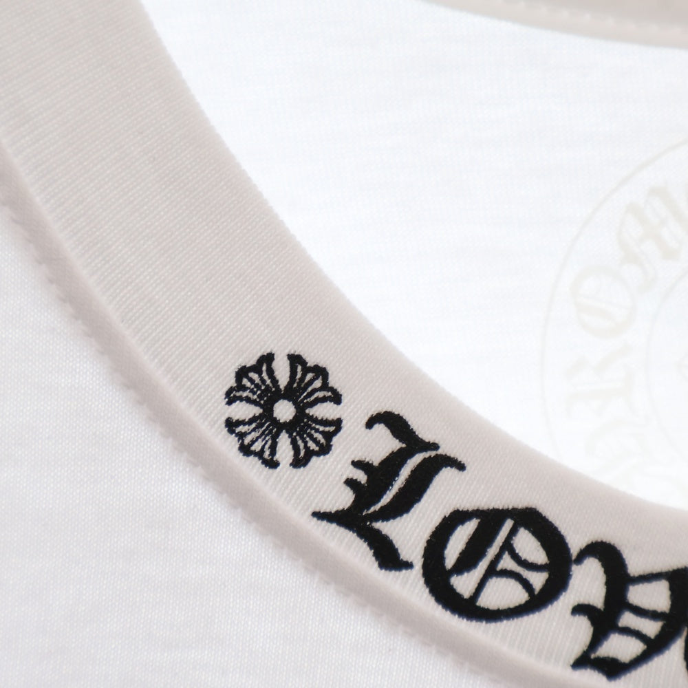 CHROME HEARTS(クロムハーツ) NECK love you LOGO S/S TEE ネック ラブユー ロゴ プリント 半袖カットソー Tシャツ ホワイト