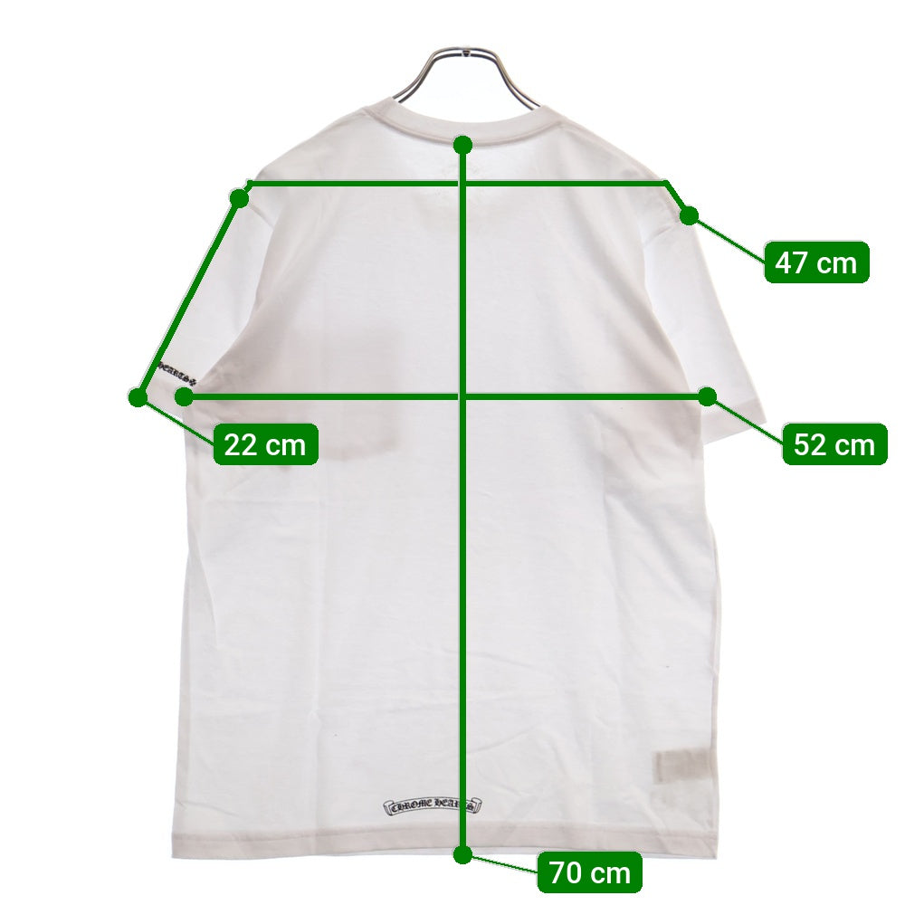 CHROME HEARTS(クロムハーツ) NECK love you LOGO S/S TEE ネック ラブユー ロゴ プリント 半袖カットソー Tシャツ ホワイト