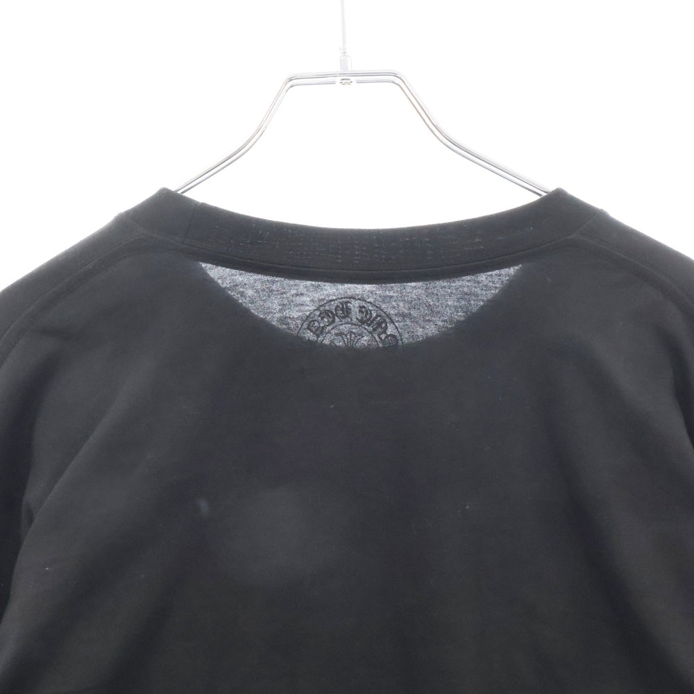 CHROME HEARTS(クロムハーツ) CH L S 1 ネックロゴプリント長袖Tシャツ カットソー ブラック/パープル