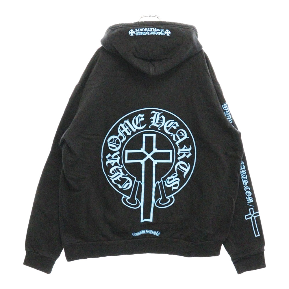 CHROME HEARTS(クロムハーツ) WWW.CHROMEHEARTS.COM MAPPLETHORPE オンライン限定メイプルソープホースシュー プルオーバーパーカー ブルー/ブラック