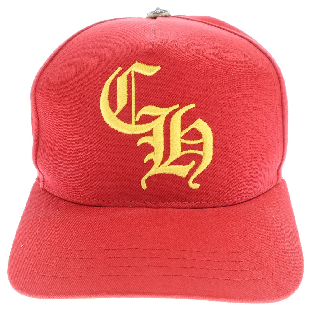 CHROME HEARTS(クロムハーツ) CH BASEBALL TRUCKER CAP CHロゴ刺繍 ベースボールキャップ 帽子 レッド
