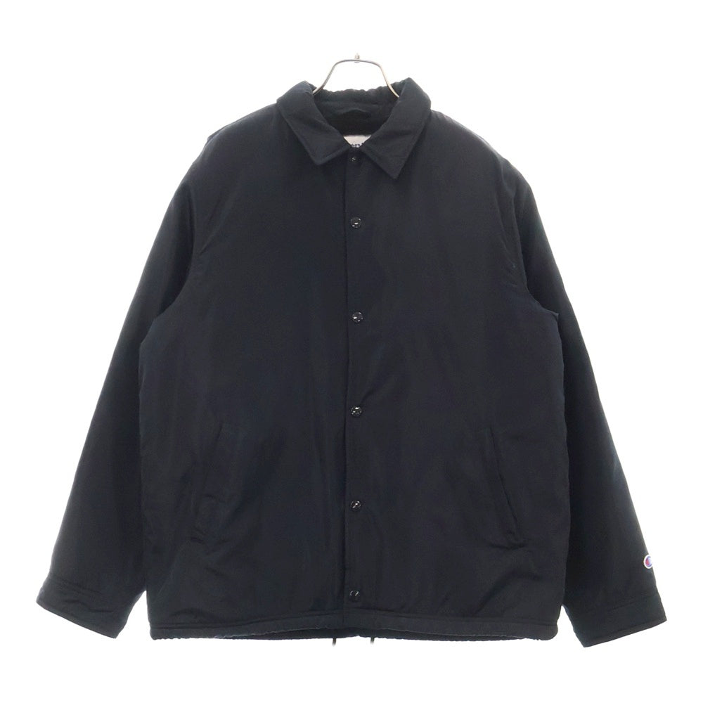 SUPREME(シュプリーム) 18AW×Champion Label Coaches Jacket ビッグラベル 裏ボア コーチジャケット ブラック