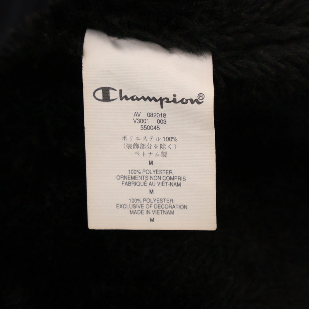 SUPREME(シュプリーム) 18AW×Champion Label Coaches Jacket ビッグラベル 裏ボア コーチジャケット ブラック
