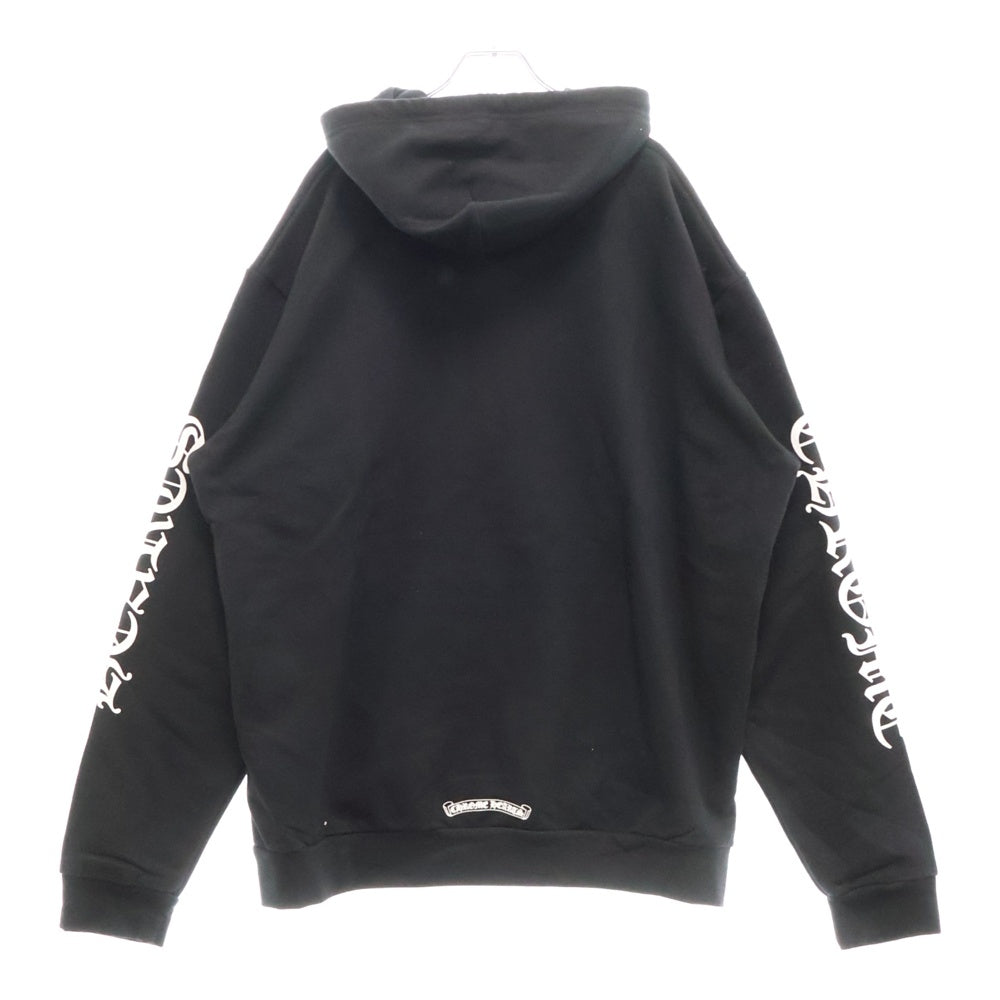 CHROME HEARTS(クロムハーツ) SWTSHRT PLVR スリーブロゴ プリント スウェット プルオーバー パーカー ブラック