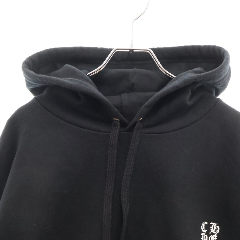 CHROME HEARTS(クロムハーツ) SWTSHRT PLVR スリーブロゴ プリント スウェット プルオーバー パーカー ブラック