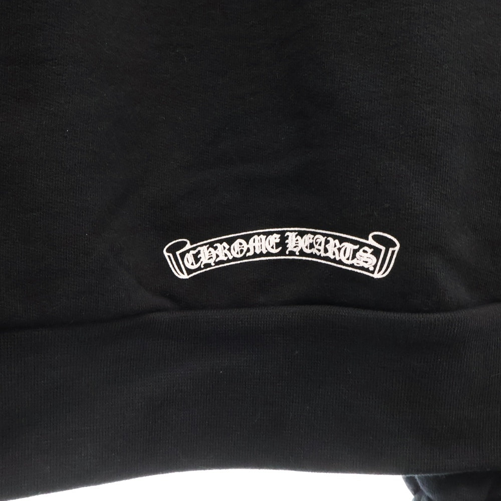 CHROME HEARTS(クロムハーツ) SWTSHRT PLVR スリーブロゴ プリント スウェット プルオーバー パーカー ブラック