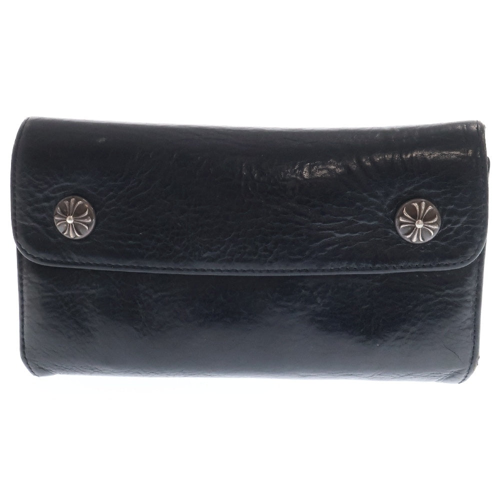 CHROME HEARTS(クロムハーツ) WAVE ウェーブ レザーウォレット 財布 ブラック BCA374