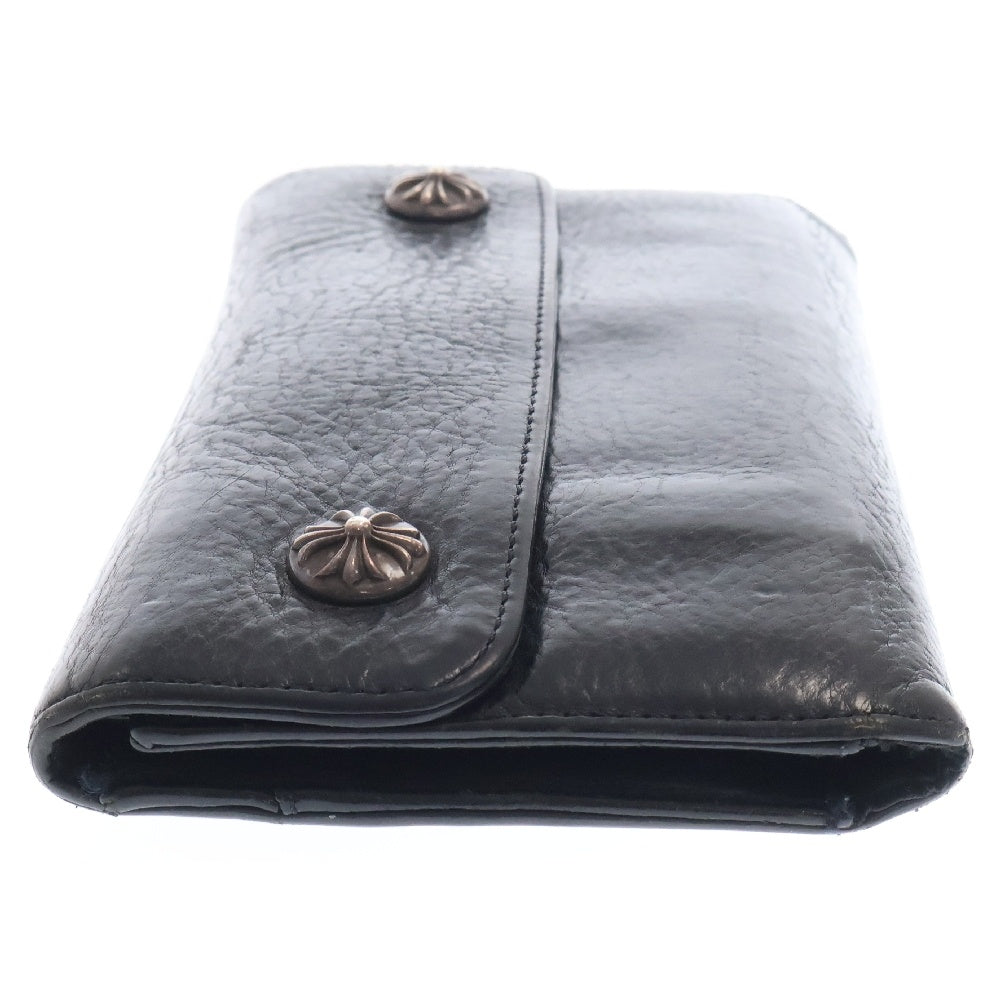 CHROME HEARTS(クロムハーツ) WAVE ウェーブ レザーウォレット 財布 ブラック BCA374