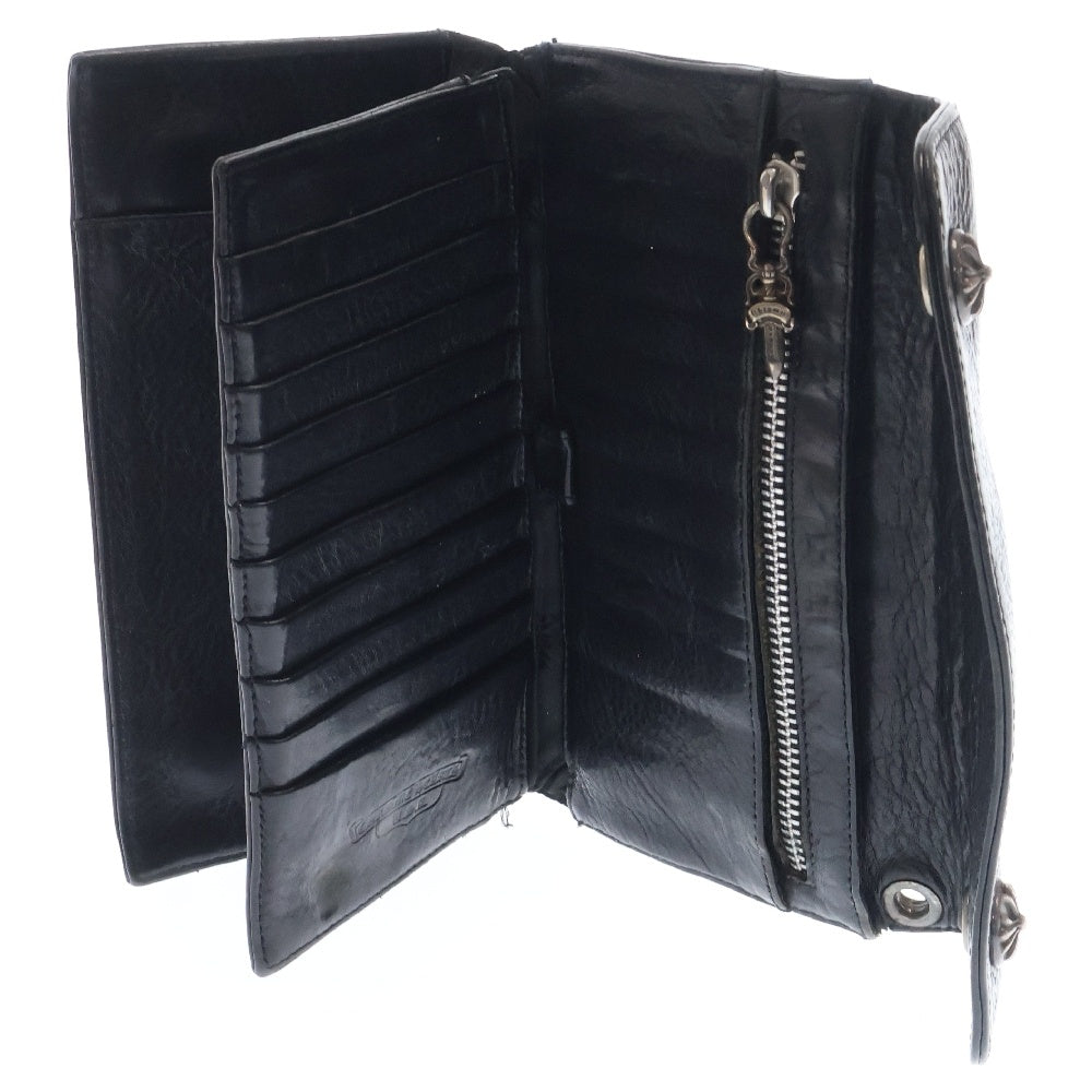 CHROME HEARTS(クロムハーツ) WAVE ウェーブ レザーウォレット 財布 ブラック BCA374
