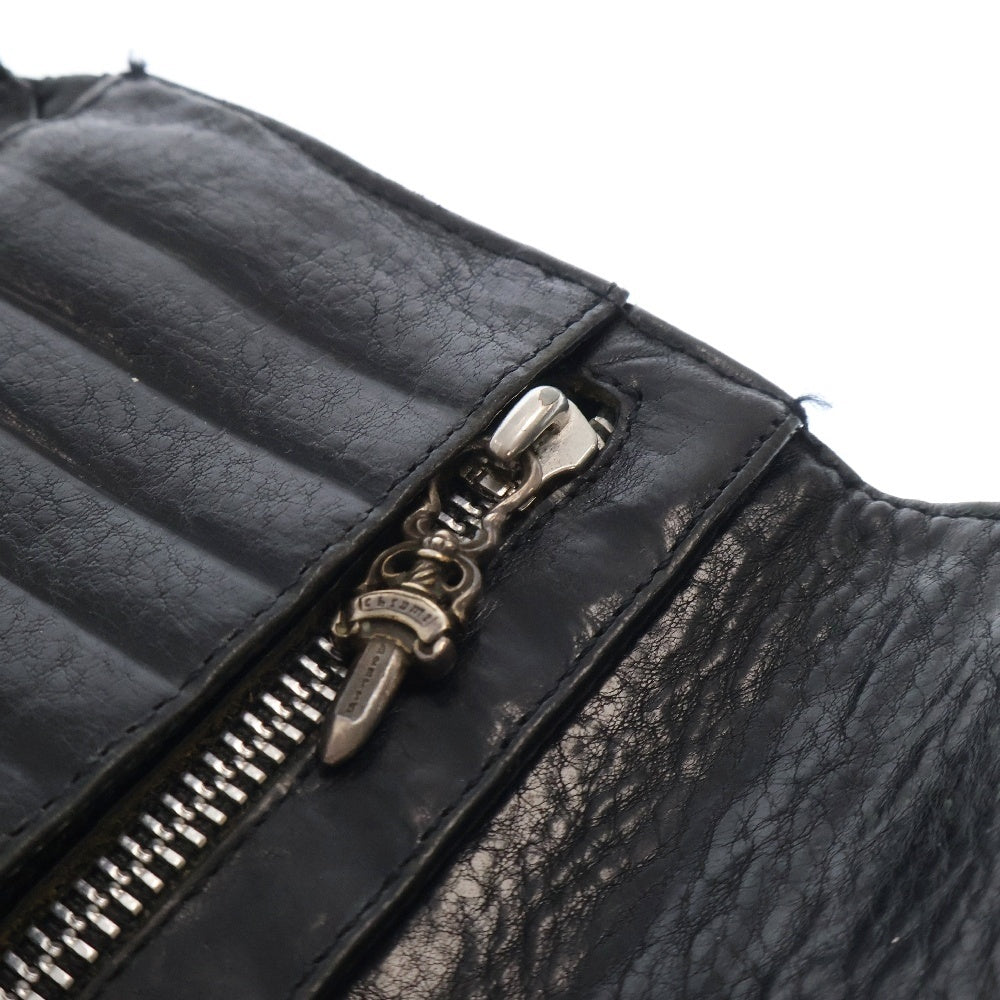 CHROME HEARTS(クロムハーツ) WAVE ウェーブ レザーウォレット 財布 ブラック BCA374