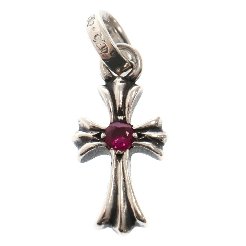 CHROME HEARTS(クロムハーツ) CRS BBYFAT RUBY ベイビーファット 1ルビー チャーム ネックレストップ シルバー