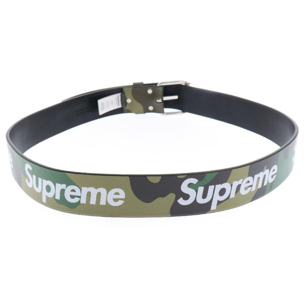 SUPREME(シュプリーム) Repeat Lether Belt リピートレザーベルト カーキ