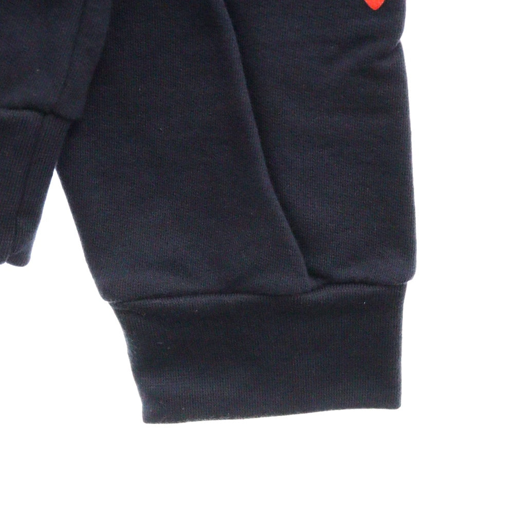 CHROME HEARTS(クロムハーツ) SWTSHRT PLVR プルオーバーパーカー 袖フローラルバックホースシューパーカー ネイビー/レッド