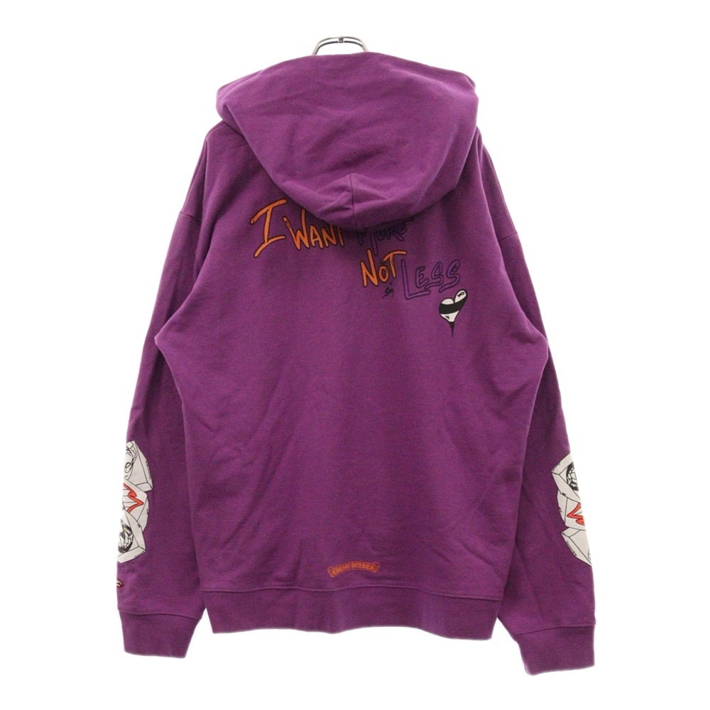 CHROME HEARTS(クロムハーツ) ×MATTY BOY I WANT MORE NOT LESS AN THAT'S THAT HOODIE マッティボーイ プリントプルオーバーフーディ パープル