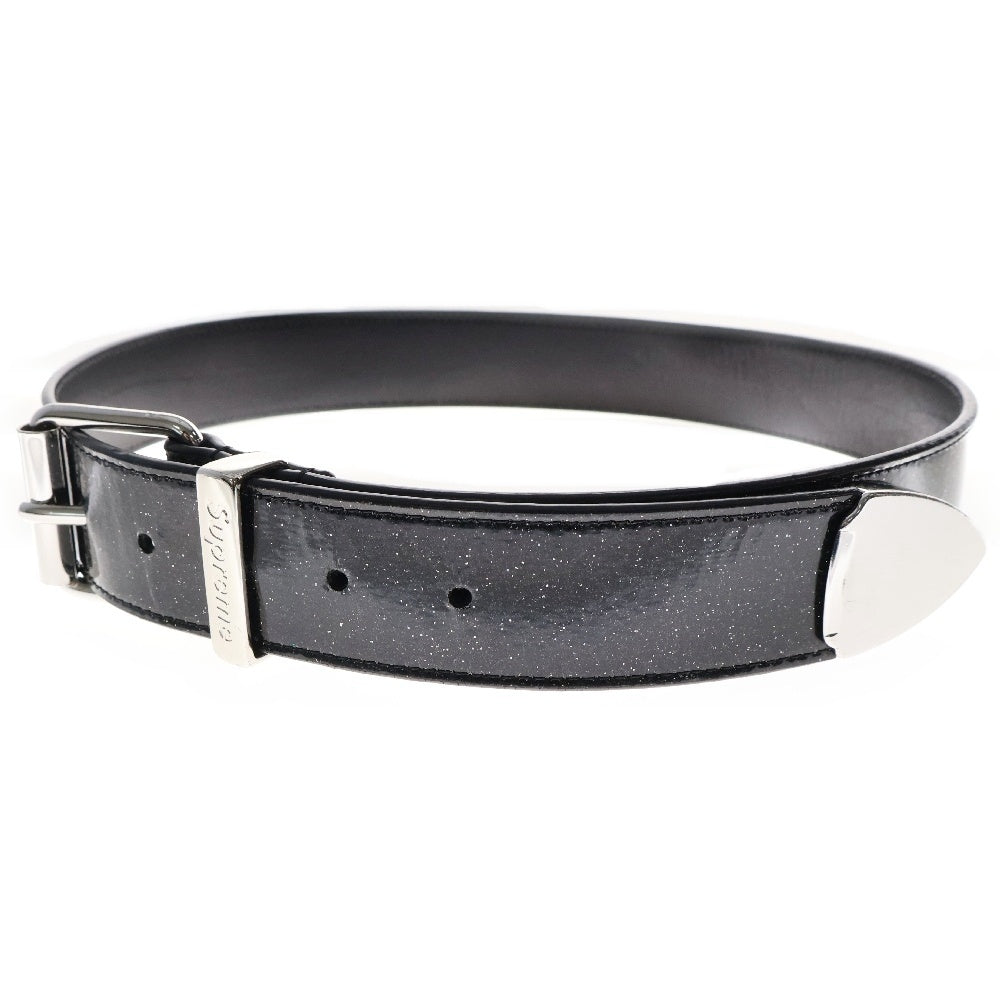 SUPREME(シュプリーム) 22AW Glitter Vinyl Ranger Belt ベルト ブラック