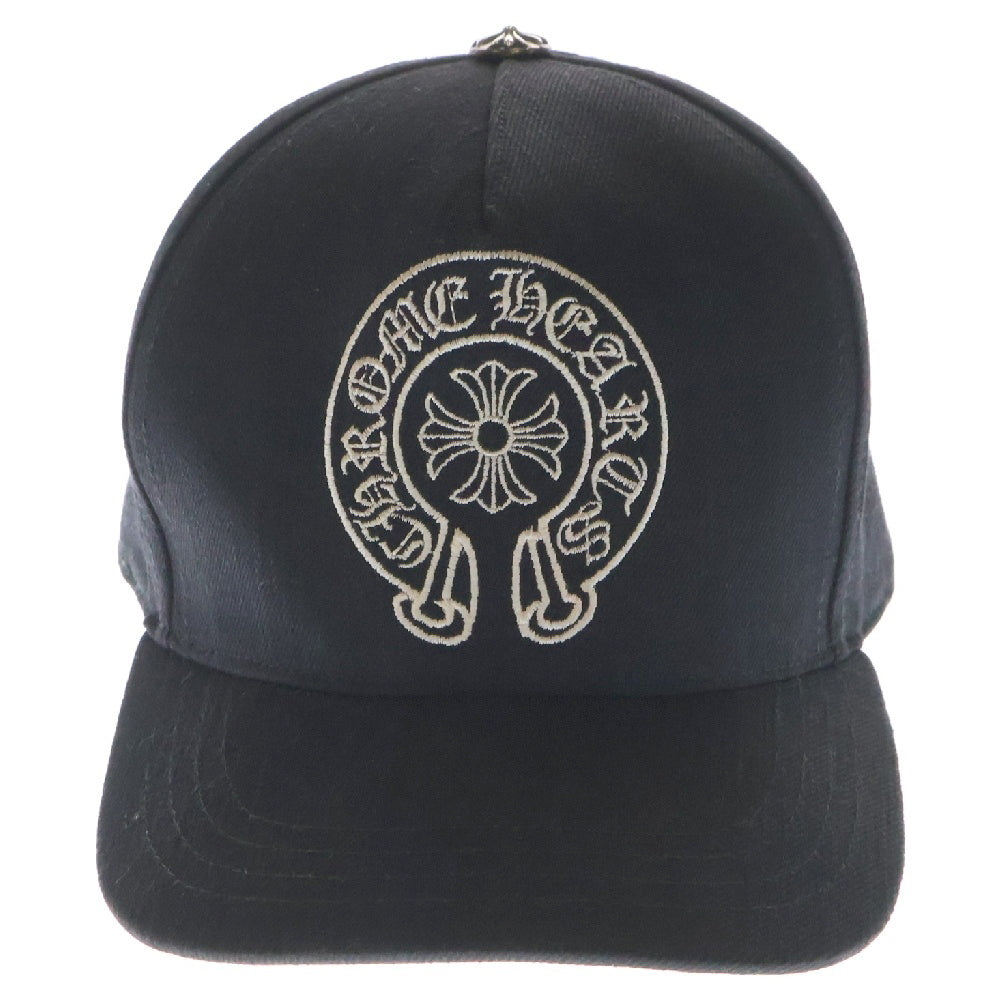 CHROME HEARTS(クロムハーツ) BASEBALL TRUCKER ベースボールトラッカー ホースシュー刺繍キャップ帽子 ブラック