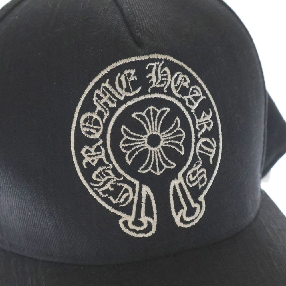CHROME HEARTS(クロムハーツ) BASEBALL TRUCKER ベースボールトラッカー ホースシュー刺繍キャップ帽子 ブラック