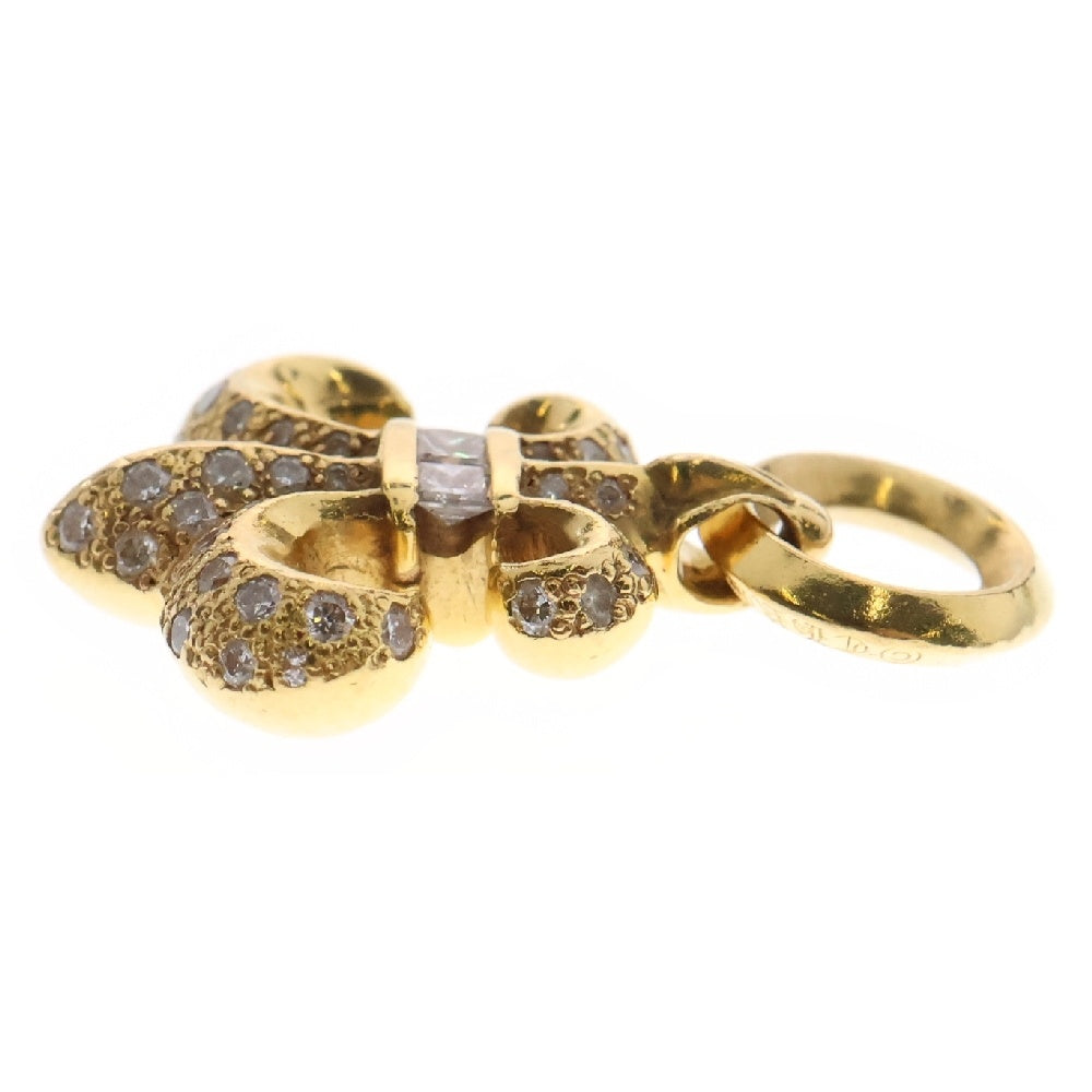 CHROME HEARTS(クロムハーツ) 22K BS FLUER CHARM P/D BSフレアチャーム PAVEダイヤ ネックレストップ ゴールド