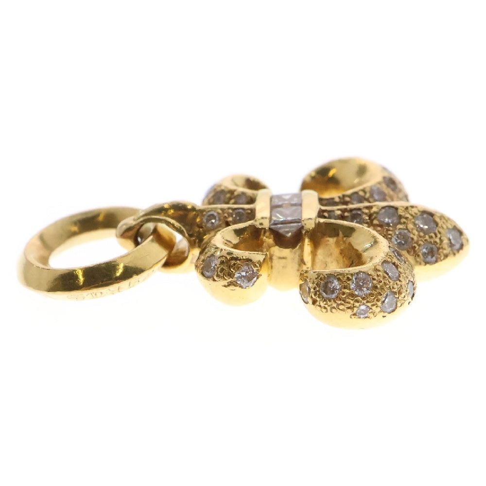 CHROME HEARTS(クロムハーツ) 22K BS FLUER CHARM P/D BSフレアチャーム PAVEダイヤ ネックレストップ ゴールド