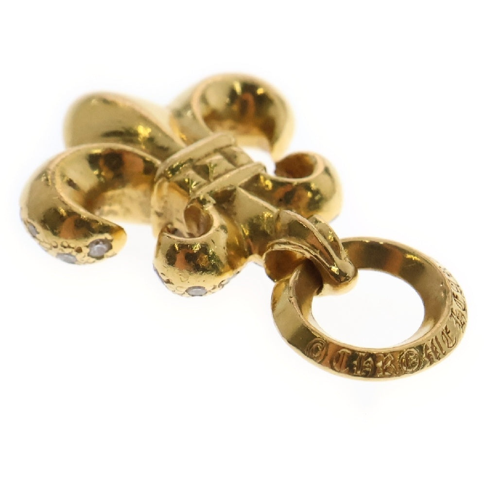 CHROME HEARTS(クロムハーツ) 22K BS FLUER CHARM P/D BSフレアチャーム PAVEダイヤ ネックレストップ ゴールド