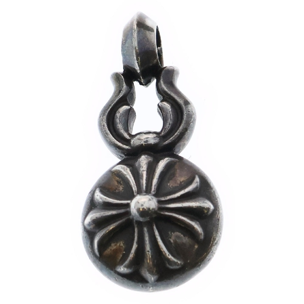 CHROME HEARTS(クロムハーツ) LARGE CROSS BALL ラージクロスボール レザーブレイド ボロチップ ネックレストップ シルバー