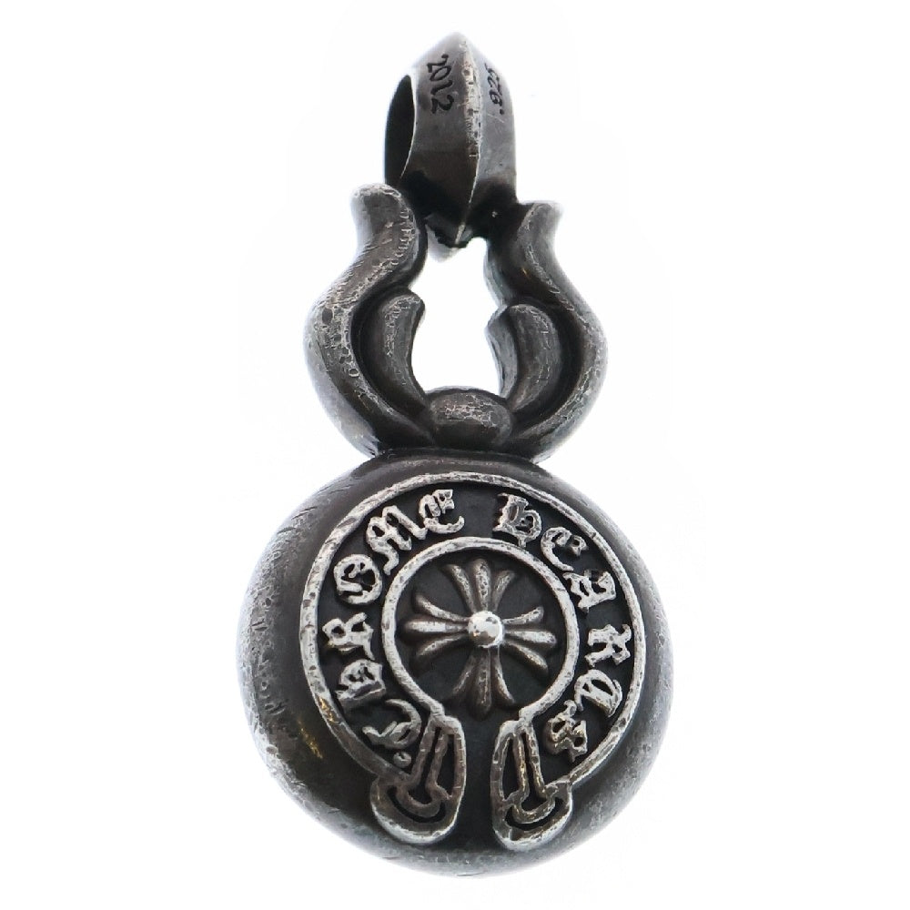 CHROME HEARTS(クロムハーツ) LARGE CROSS BALL ラージクロスボール レザーブレイド ボロチップ ネックレストップ シルバー