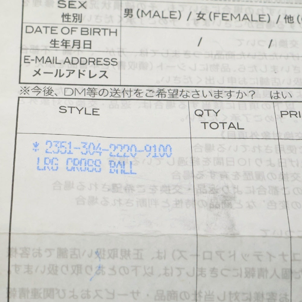 CHROME HEARTS(クロムハーツ) LARGE CROSS BALL ラージクロスボール レザーブレイド ボロチップ ネックレストップ シルバー