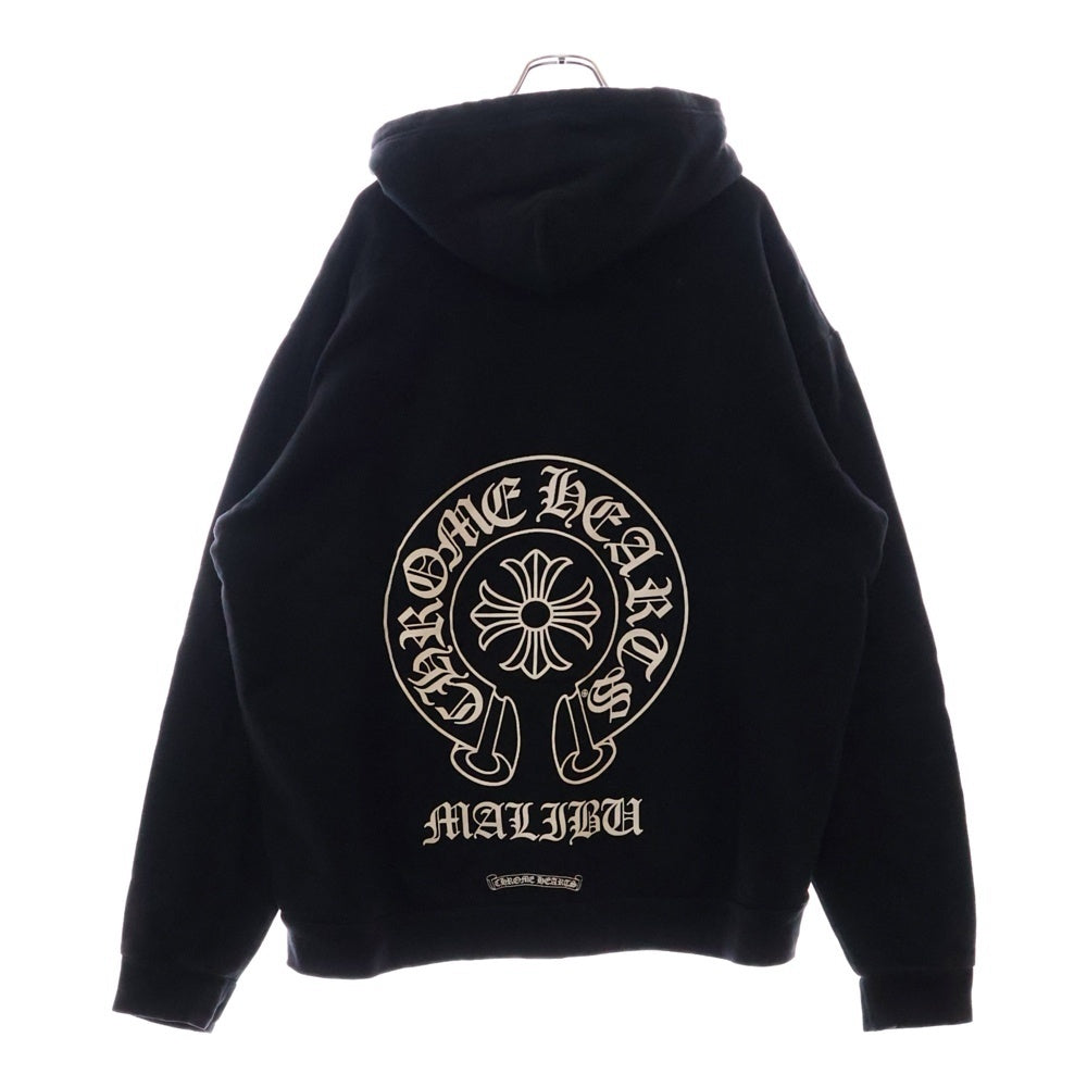 CHROME HEARTS(クロムハーツ) Malibu Horseshoe Pullover Hoodie マリブ限定 ホースシュープリントプルオーバーフーディ スウェットパーカー ブラック
