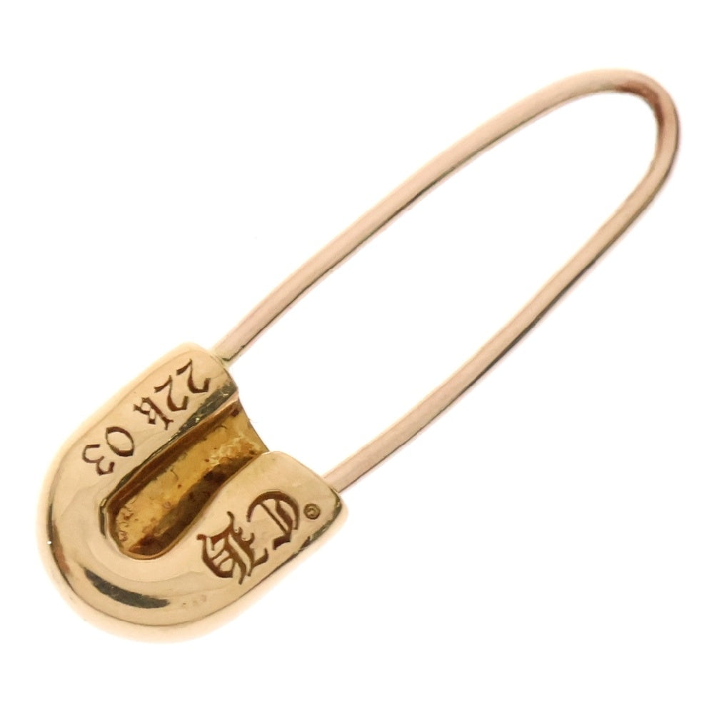 CHROME HEARTS(クロムハーツ) 22K ER SAFETY PIN CH PLS L 1DIA セーフティピンピアス 1ダイヤ ゴールド