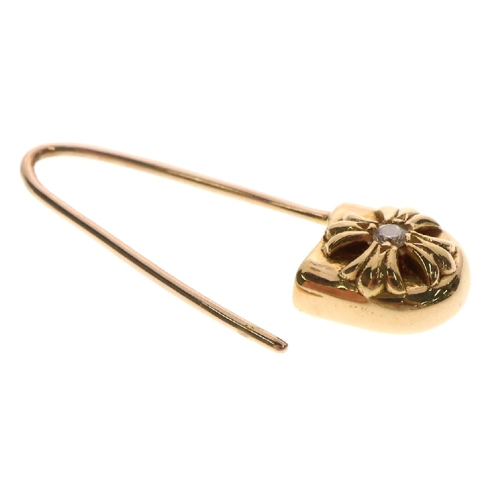 CHROME HEARTS(クロムハーツ) 22K ER SAFETY PIN CH PLS L 1DIA セーフティピンピアス 1ダイヤ ゴールド