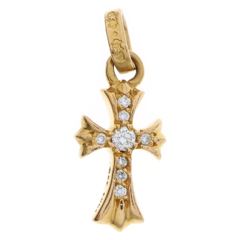 CHROME HEARTS(クロムハーツ) 22K CRS BBYFAT P/DIA ベイビーファットクロス PAVEダイヤ ペンダントトップ ゴールド BCA035