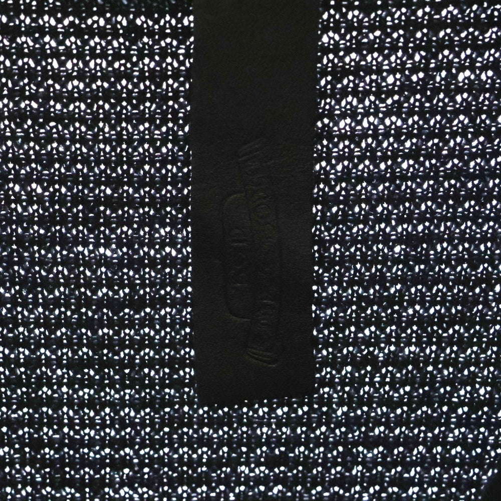 CHROME HEARTS(クロムハーツ) レザー クロスパッチ カシミヤ ニット プルオーバーパーカー ブラック
