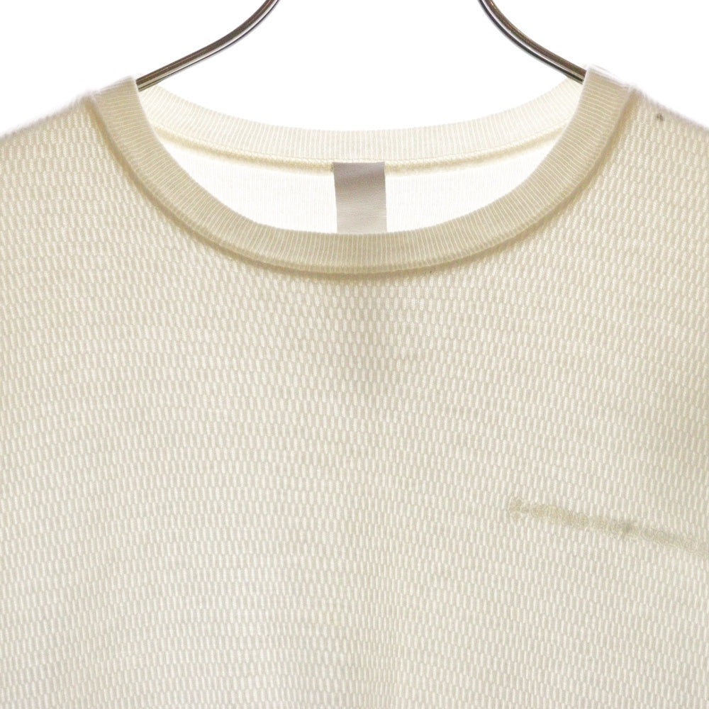 CHROME HEARTS(クロムハーツ) Y NOT Thermal Cropped L/S Tee ワイノット サーマル クロスパッチ クロップド 長袖カットソー レディース ホワイト