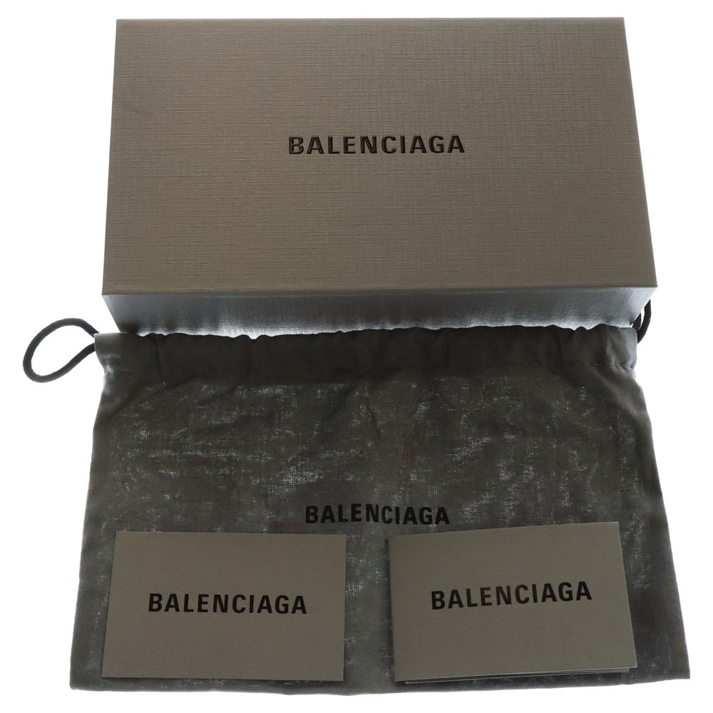 BALENCIAGA(バレンシアガ) ブランドロゴ クロコ型押し ショルダーフラグメントケース カードケース ブルー 594548