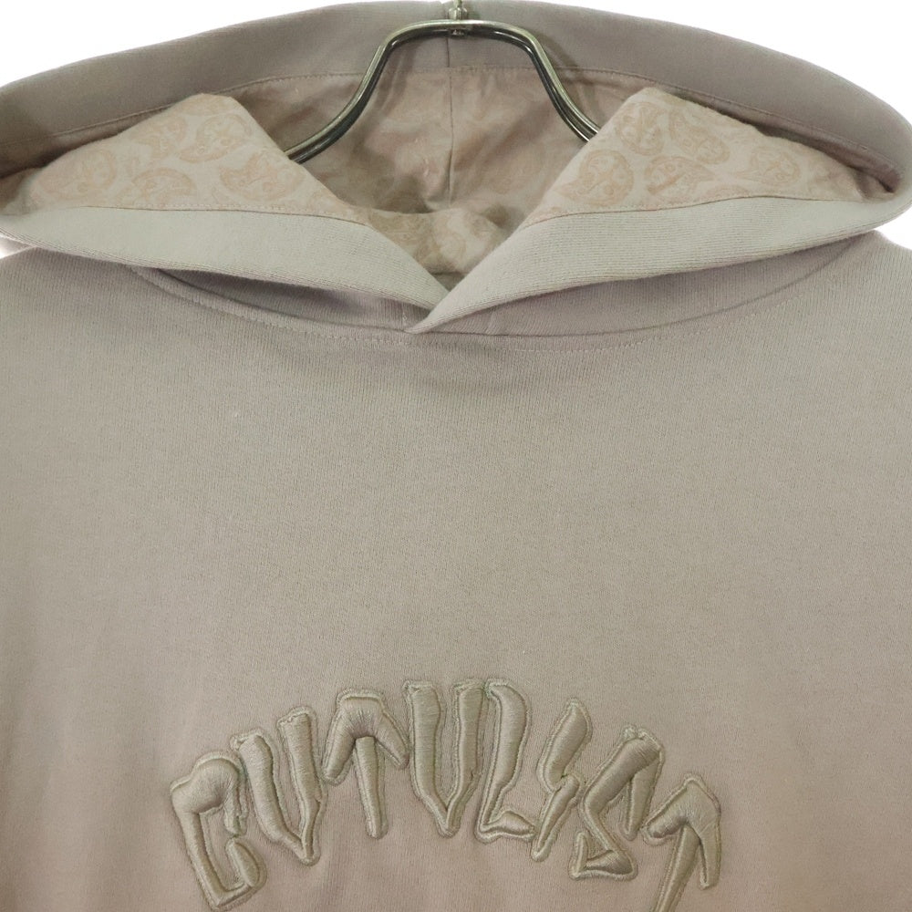 cvtvlist(カタリスト) USUAL HOODIE ロゴ刺繍 プルオーバーパーカー フーディー アイボリー 240111LC04