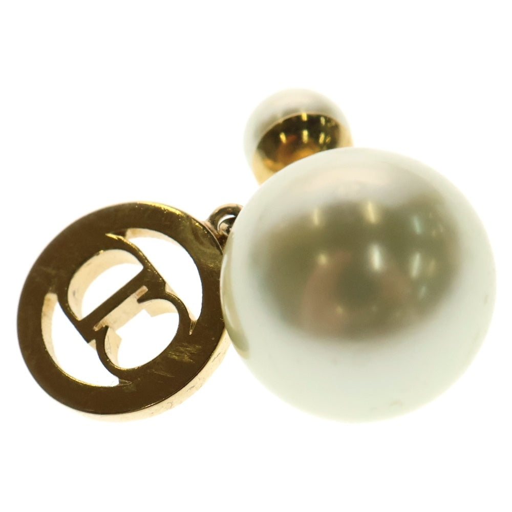 Christian Dior(クリスチャンディオール) Tribales CDロゴ ラインストーン パール ピアス ゴールド
