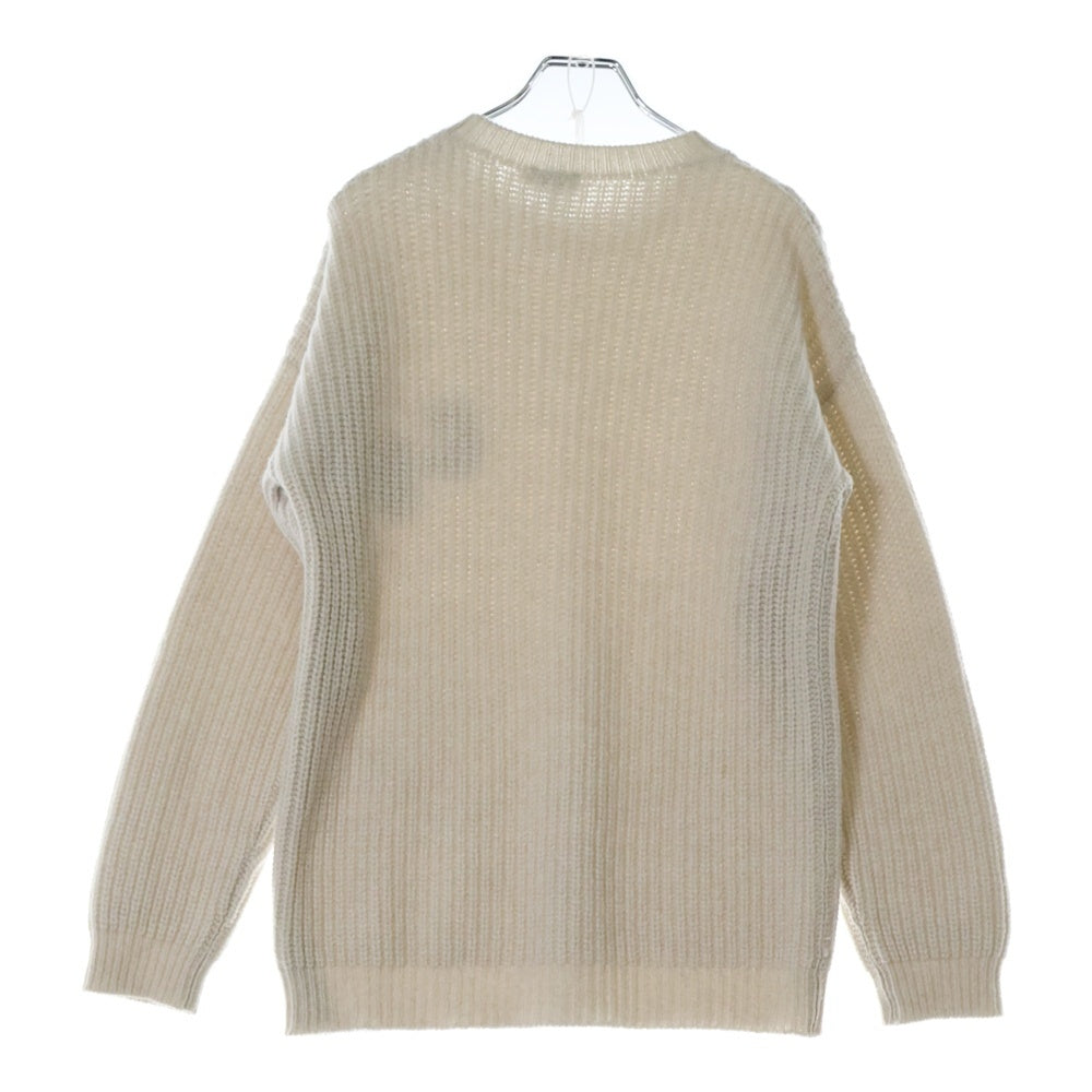 Christian Dior(クリスチャンディオール) フロントロゴ パッチ刺繍 ウールニット ホワイト 4SBM24PULA