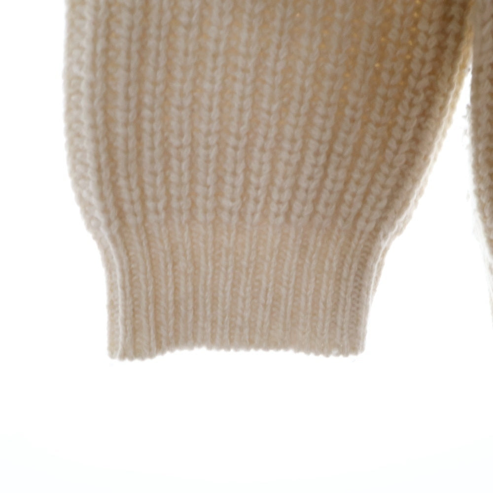 Christian Dior(クリスチャンディオール) フロントロゴ パッチ刺繍 ウールニット ホワイト 4SBM24PULA