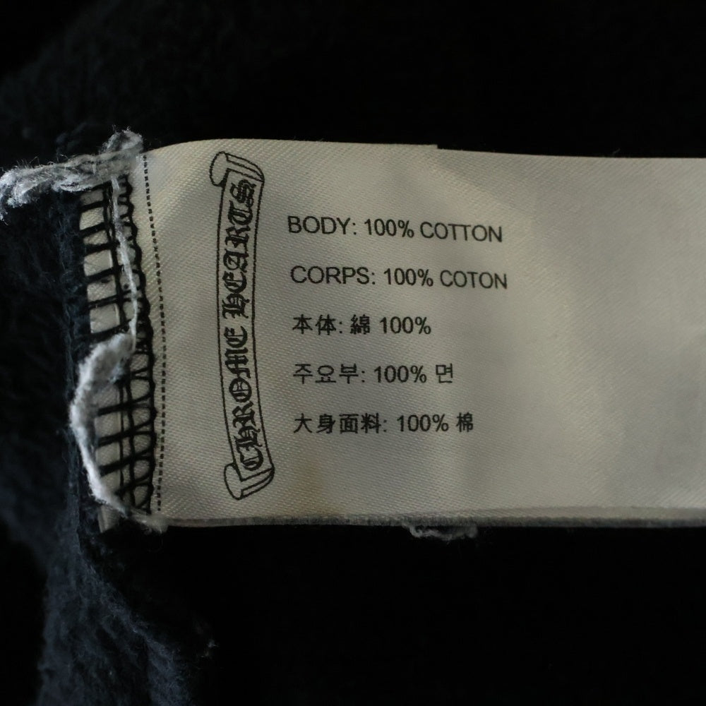 CHROME HEARTS(クロムハーツ) STENCIL HOODIE ステンシルプリント プルオーバーパーカー フーディー ブラック