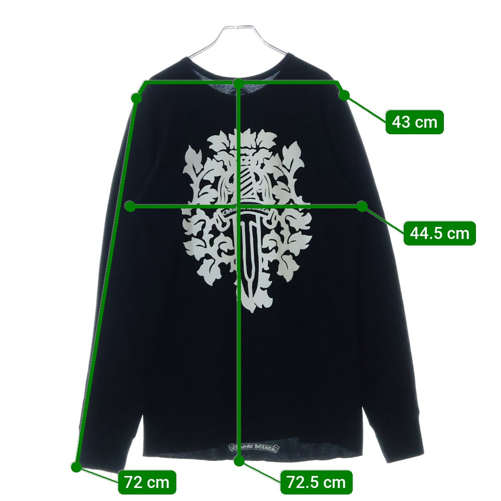 CHROME HEARTS(クロムハーツ) Thermal L S ヴァインダガーバックプリントサーマル長袖カットソー