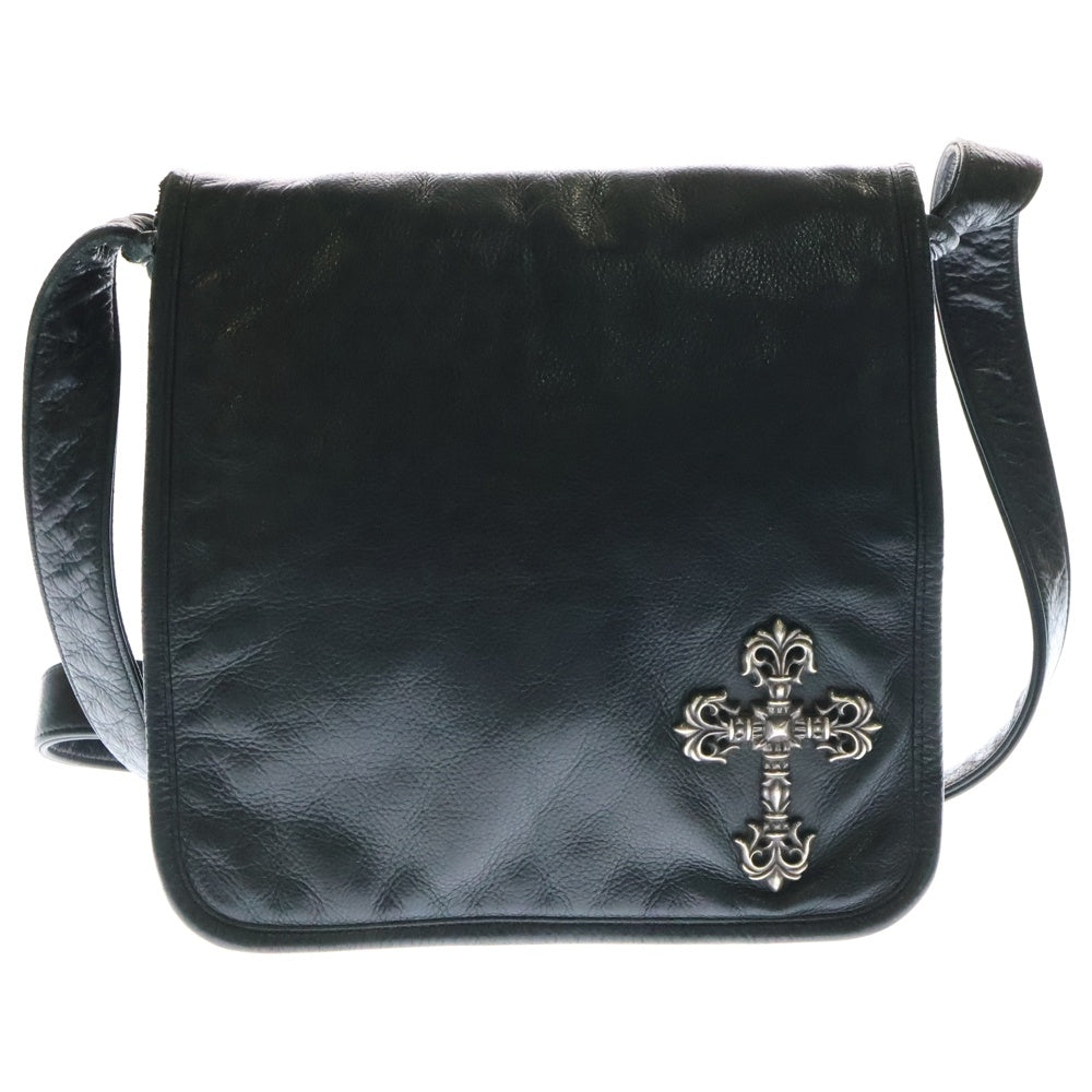 CHROME HEARTS(クロムハーツ) BAG-MAIL メールバッグ フィリグリー装飾レザーショルダーバッグ ブラック