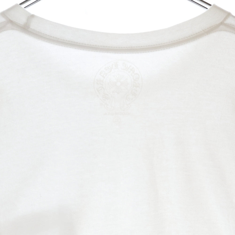 CHROME HEARTS(クロムハーツ) CH L S 1 ネックロゴ 長袖Tシャツ カットソー ロンT ホワイト