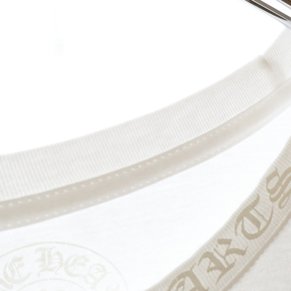 CHROME HEARTS(クロムハーツ) CH L S 1 ネックロゴ 長袖Tシャツ カットソー ロンT ホワイト